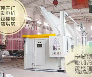 Top door generator wire rod immersion oven